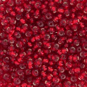 Preciosa Cuentas de rocalla 9/0 2,5 mm - Light Siam Silver Lined x250g