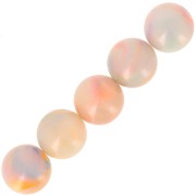 Cuentas redondas de resina opaca 12 mm - Perla multicolor jaspeada x6|raw }}
