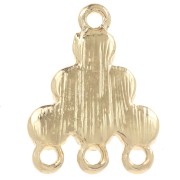 Colgante candelabro 18x13,5 mm con cabujones de vidrio - Lila - Dorado x1