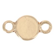 Entrepieza de cristal facetado de 4 mm - Dorado - Azul claro x1