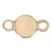 Entrepieza de cristal facetado de 4 mm - Dorado - Naranja x1