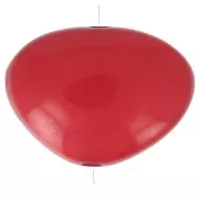 Cuenta de resina opaca irregular plana 20x27 mm Rojo x1
