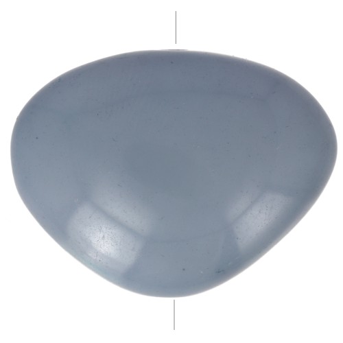 Cuenta de resina opaca irregular plana 20x27 mm - Azul gris x1