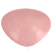 Cuenta de resina opaca irregular plana 20x27 mm - Rosa viejo x1