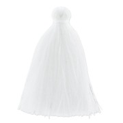 Pompón imitación de algodón 43-46 mm Blanco x1