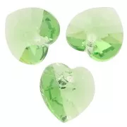 Colgante - Dije - Coeurs PureCrystal 6228 10.3x10 mm - Reinvented Peridot x6 Coeurs PureCrystal 6228 10.3x10 mm - Reinvented Peridot x6