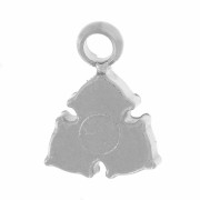 Dije mini triángulo 6,5x5 mm con strass - Acero inoxidable 304L x1