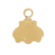 Dije mini abeja 7x6 mm - Acero inoxidable 316L dorado x1