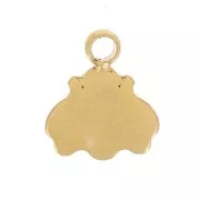 Dije mini abeja 7x6 mm - Acero inoxidable 316L dorado x1