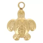 Mini dije de tortuga 10,5 x 7,5 mm - Acero inoxidable 304L Dorado x1