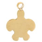 Mini Turtle Charm 10.5x7.5 mm - Acero Inoxidable Oro 316L x1