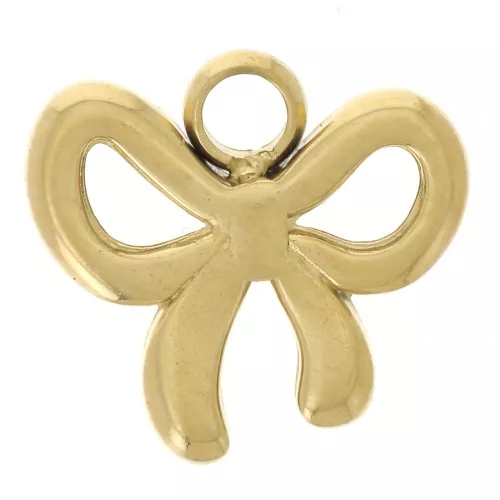 Dije de lazo 9x10 mm - Acero inoxidable 304L Dorado x1