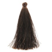 Pompón imitación de seda 63-66 mm Marrón x1|raw }}