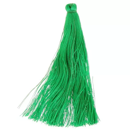 Pompón imitación de seda 65 mm Verde x1