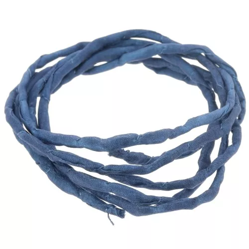 Cordón de seda 2 mm - Azul noche x1m
