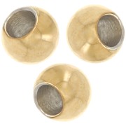 Cuentas redondas aplanadas 3x2 mm - Acero inoxidable 304L Dorado x10|raw }}