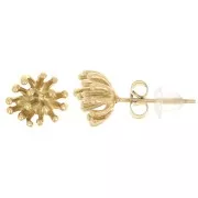 Pendientes pistilo 10 mm para colgante flor - Acero inoxidable 304L Dorado x2