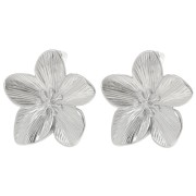 Pendientes flor de cerezo 30 mm - acero inoxidable 304L x2|raw }}