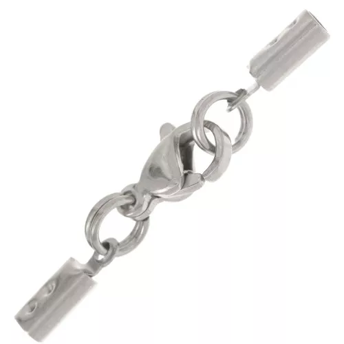 Cierre mosquetón con clip de encaje 1,5 mm a 2 mm Acero inoxidable 304L x1