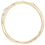 Pulsera brazalete semanal 7 bandas - 65 mm - Acero inoxidable 304L Dorado|raw }}