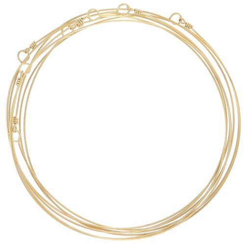 Pulsera brazalete semanal - 7 eslabones - 65 mm - Acero inoxidable 304 Dorado