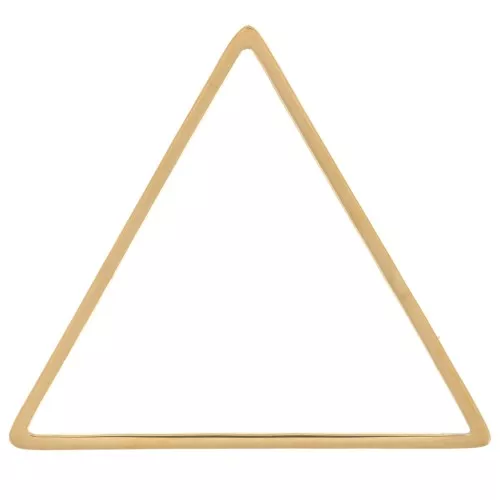 Anillo triangular de montaje y tejido 20x22,5 mm - Acero inoxidable 304L Dorado x1