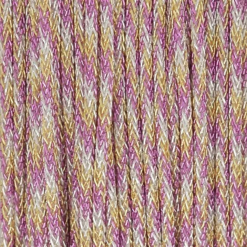 Hilo de nylon trenzado metálico 0,85 mm - Premium - Dorado - Lila - Plateado x10m