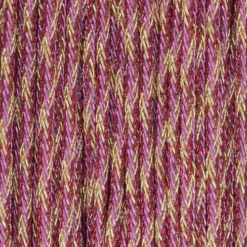 Hilo de nylon trenzado metalizado 0,85 mm - Premium - Rojo - Rosa - Dorado x10m