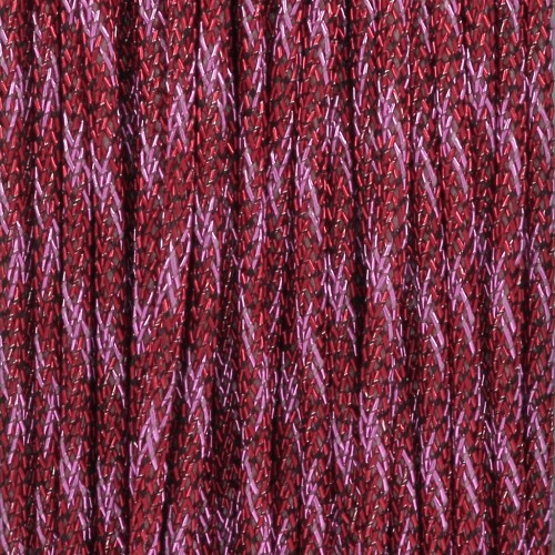 Hilo de nylon trenzado metálico 0,85 mm - Premium - Rojo - Rosa x10m