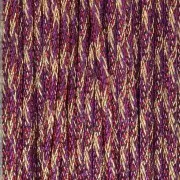 Hilo de nylon trenzado metalizado de 0,85 mm - Premium - Ciruela - Dorado x10m