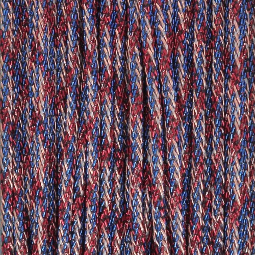 Hilo de nylon trenzado metalizado de 0,85 mm - Premium - Azul - Rojo - Cobre x10m