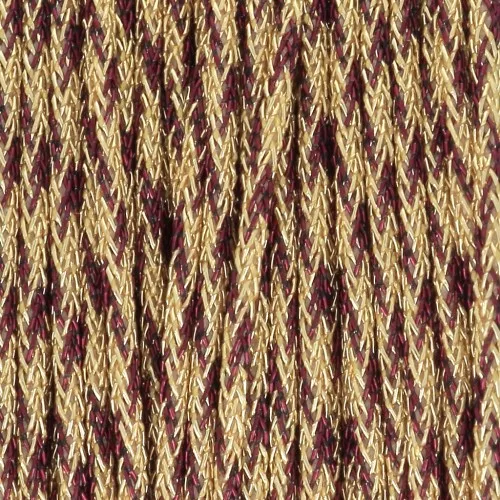 Hilo de nylon trenzado metalizado de 0,85 mm - Premium - Dorado - Marrón x10m
