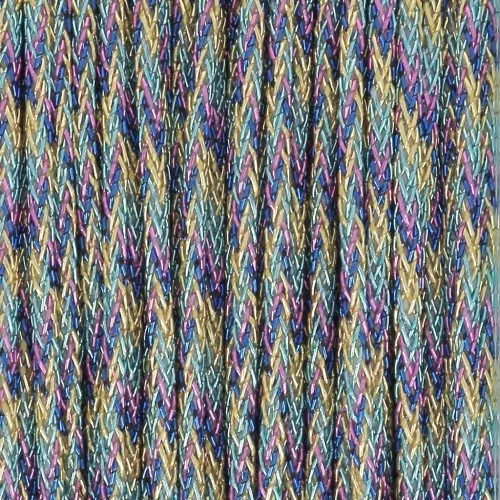 Hilo de nylon trenzado metalizado 0,85 mm - Premium - Dorado - Azul múltiple - Lila x10m