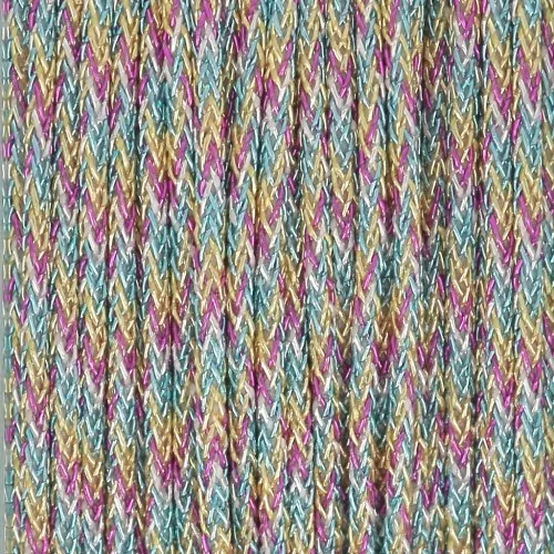 Hilo de nylon trenzado metalizado 0,85 mm - Premium - Dorado - Azul claro - Fucsia x10m