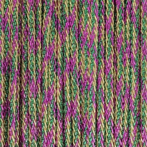 Hilo de nylon trenzado metalizado de 0,85 mm - Premium - Magenta - Verde - Dorado x10m