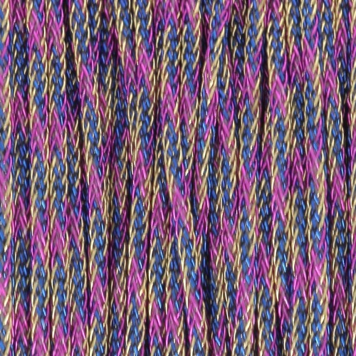 Hilo de nylon trenzado metalizado de 0,85 mm - Premium - Magenta - Azul oscuro - Dorado x10m