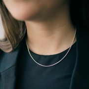 Collar Cadena Coreana 1.45 mm - Plata 925 x42cm