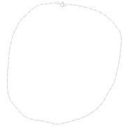 Collar malla espejo - serpiente plano trenzado 1.1 mm - Plata 925 x42cm|raw }}