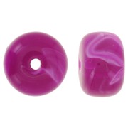 Cuenta arandela acrílica 14,5x9 mm agujero grande - Magenta jaspeado x20|raw }}