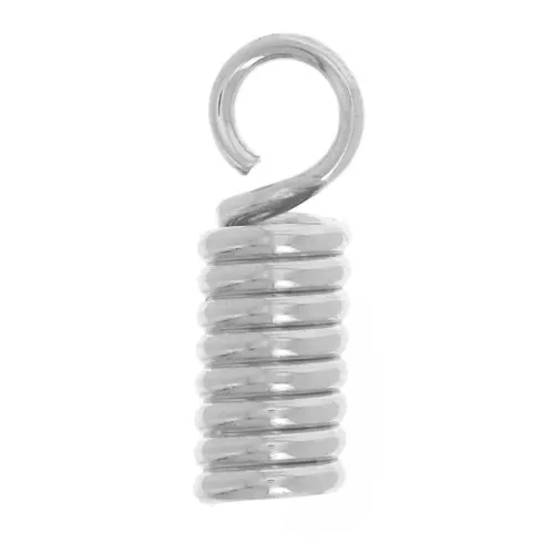 Terminales de muelle para hilo y cordón 1,8 mm - Plateado x10