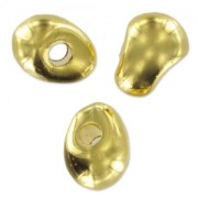 Cuentas de metal irregulares 8x6 mm Dorado con oro fino x5|raw }}