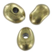 Cuentas de metal  irregulares 8x6 mm bronce x5|raw }}