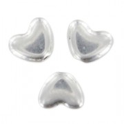 Cuentas de metal corazones 5x6 mm Chapado Plateado envejecido x10|raw }}
