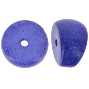 Cuentas separadoras tubo curvo - 12x8 mm en acrílico - Azul oscuro purpurina x6|raw }}