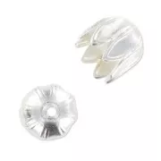 Casquilla tulipán  9 mm plateado  x1