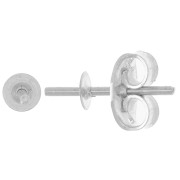 Ganchos pendientes semiperforados 3.5 mm - caña 0.9 mm - Plata 925 x2|raw }}