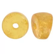 Cuentas separadoras tubo curvo - 8x6 mm en acrílico - Brillo amarillo oscuro x6