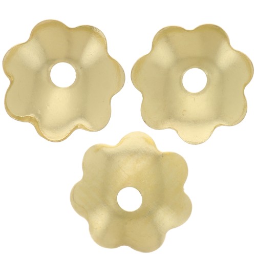 Casquillas flor 6 mm - Dorado x20