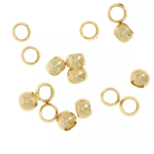 Cuentas para aplastar 2,5 mm - Dorado x100