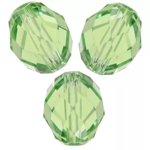 Oliva Briolette PureCrystal 5044 oliva perla 9,5x8 mm - Reinvented Peridot x1